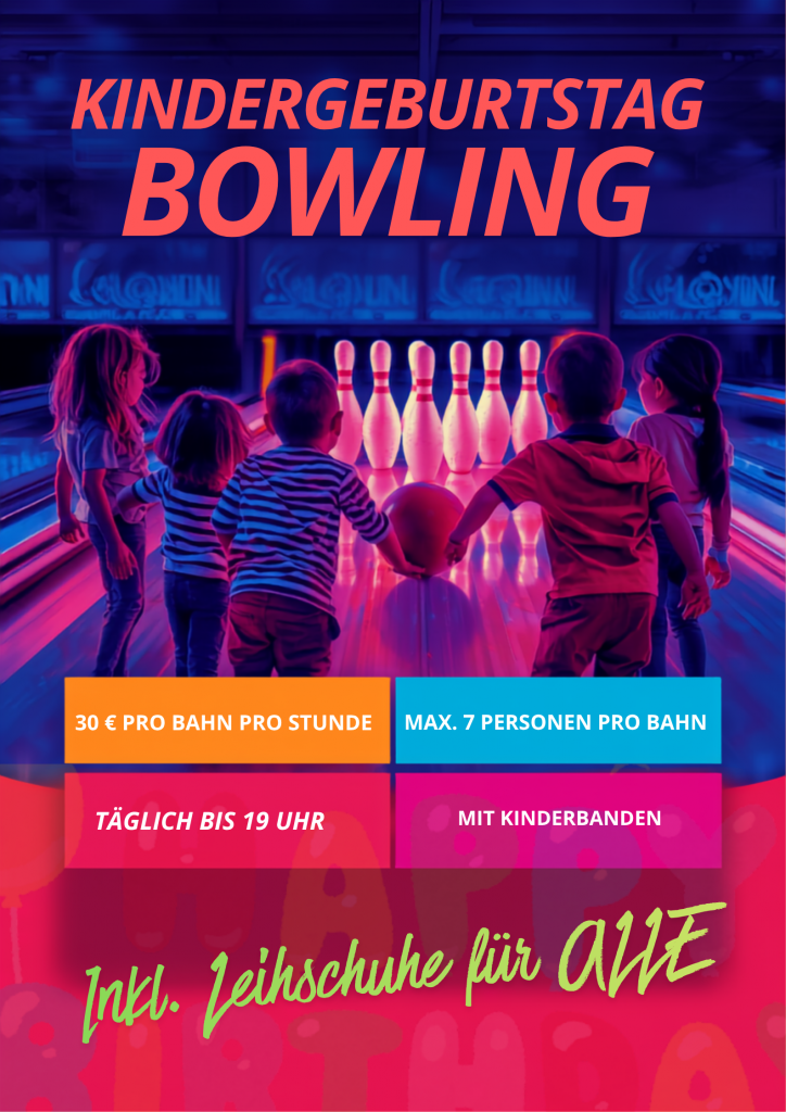 children's birthday bowling poster #3 2