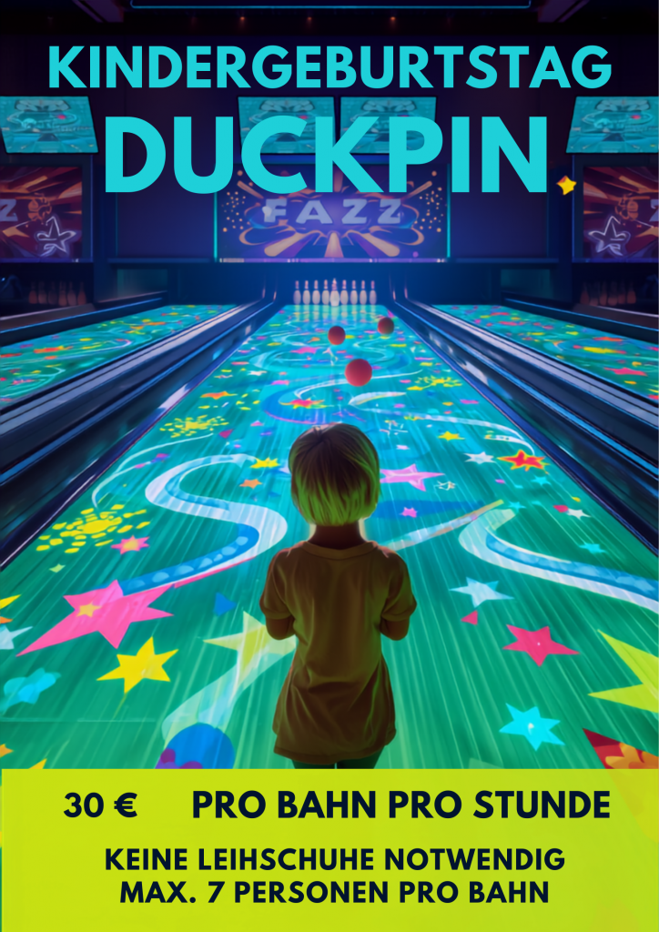 dynamic duckpin birthday party poster 2